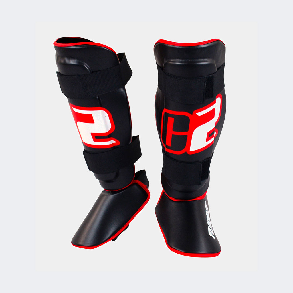C2 Turbo Shin Guards - Red