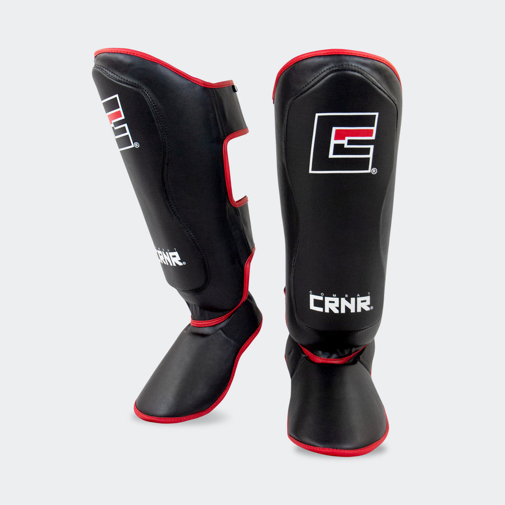 Combat Corner Elite Shin Guards - Red