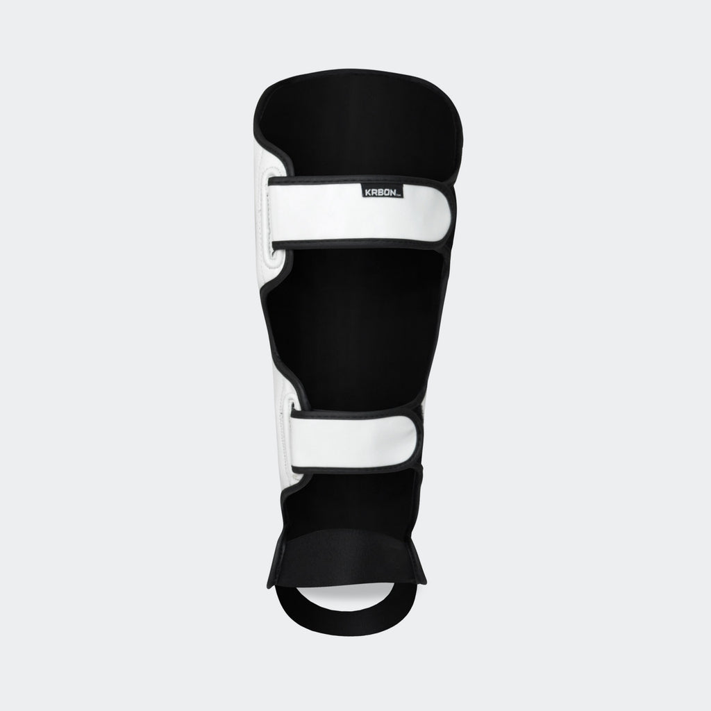 KRBON Shin Guards - White with Black Accents