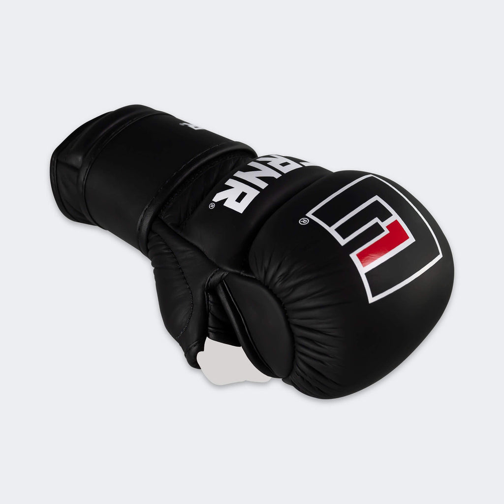 Combat Corner MMA Prime Sparring Leather Gloves - Black