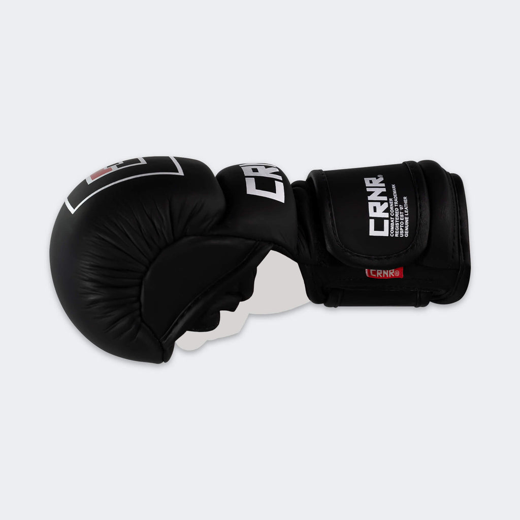 Combat Corner MMA Prime Sparring Leather Gloves - Black