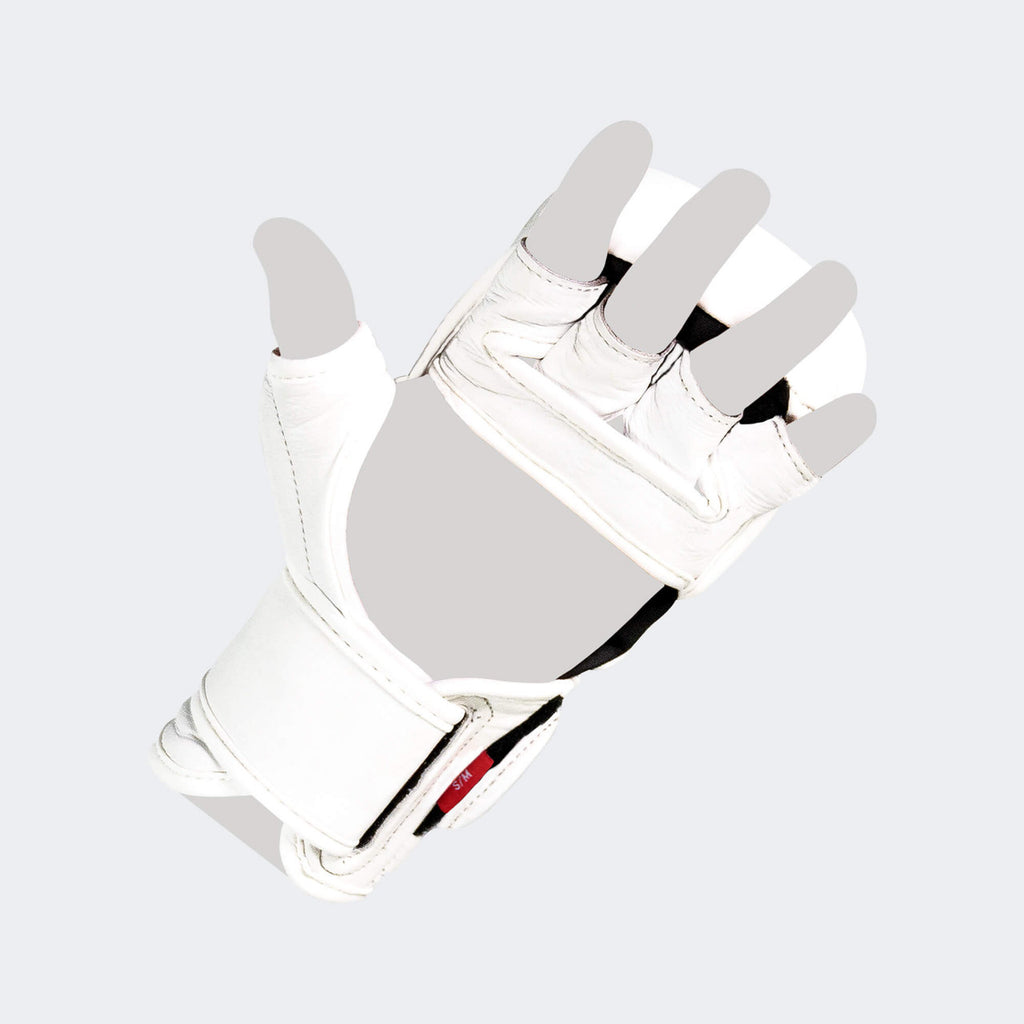 Combat Corner MMA Prime Sparring Leather Gloves - White