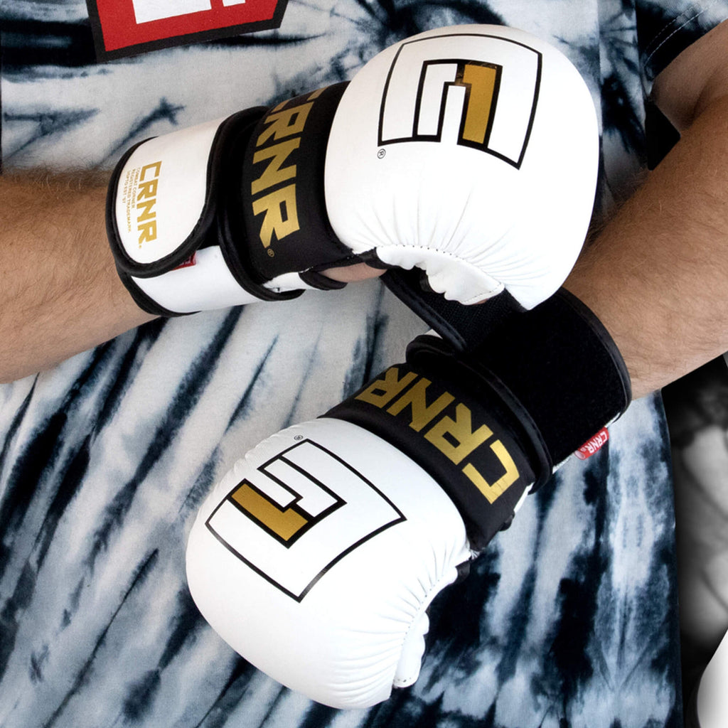 Combat Corner MMA Sparring Gloves - White