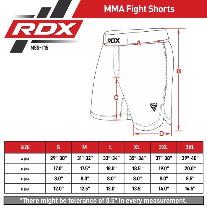 RDX T15 MMA Fight Shorts - Blue