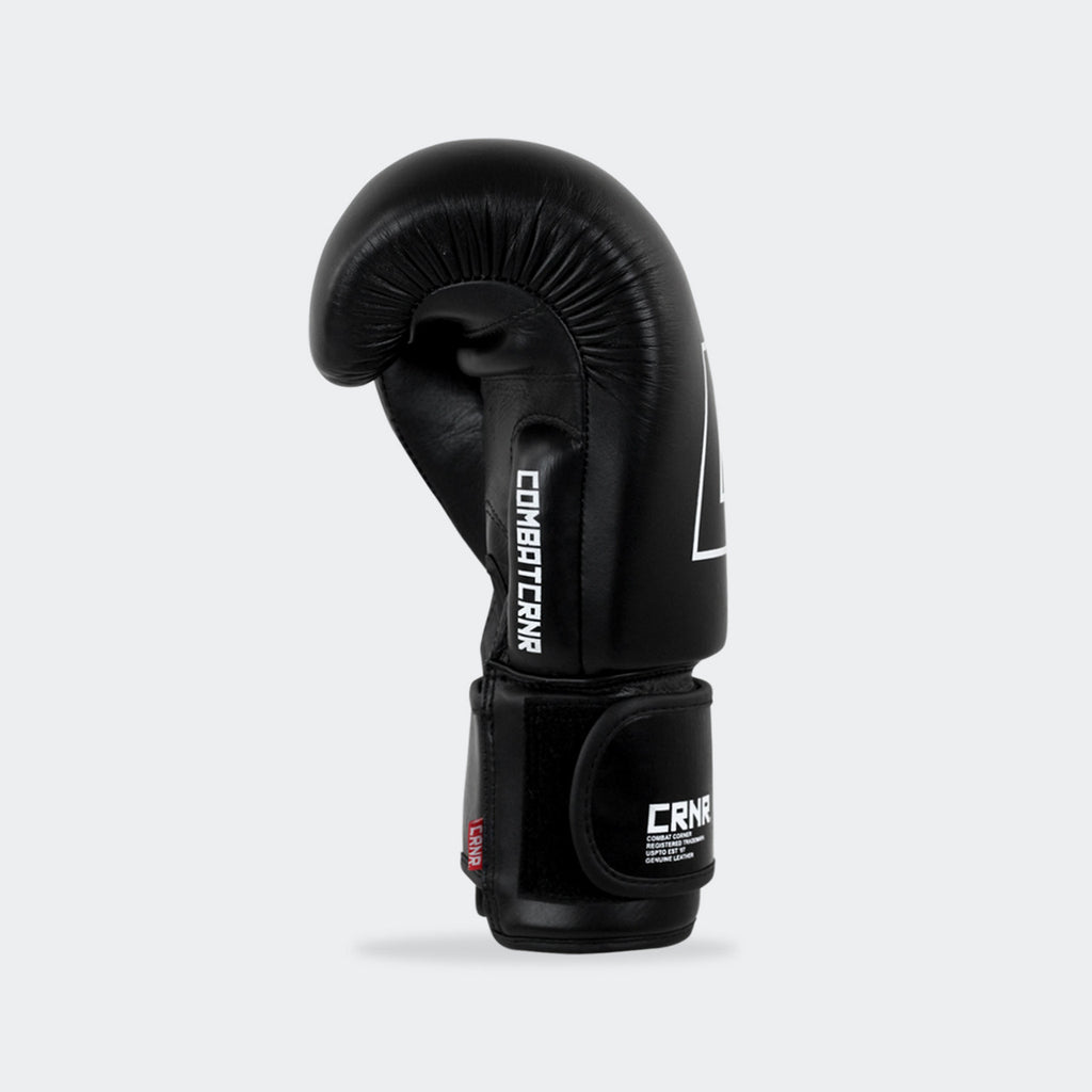 Combat Corner Proper Thai Boxing Gloves - Black
