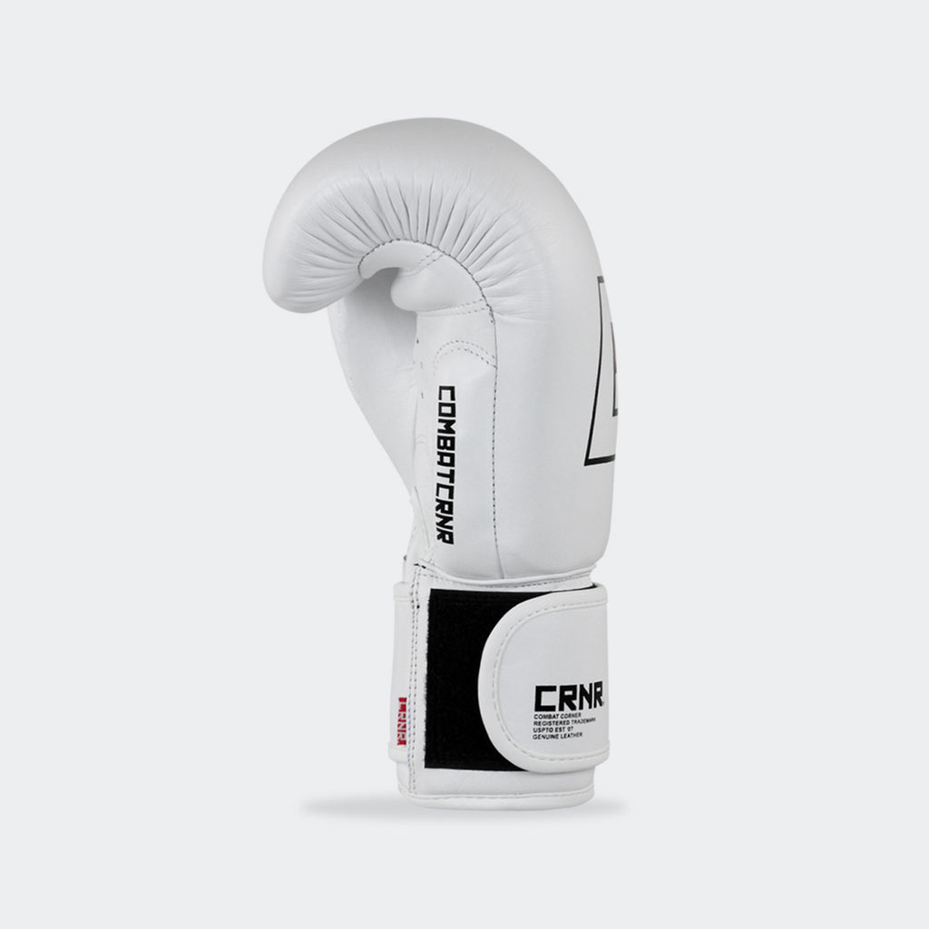 Combat Corner Proper Thai Boxing Gloves - White