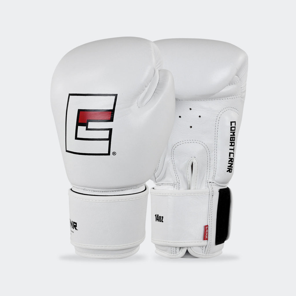 Combat Corner Proper Thai Boxing Gloves - White