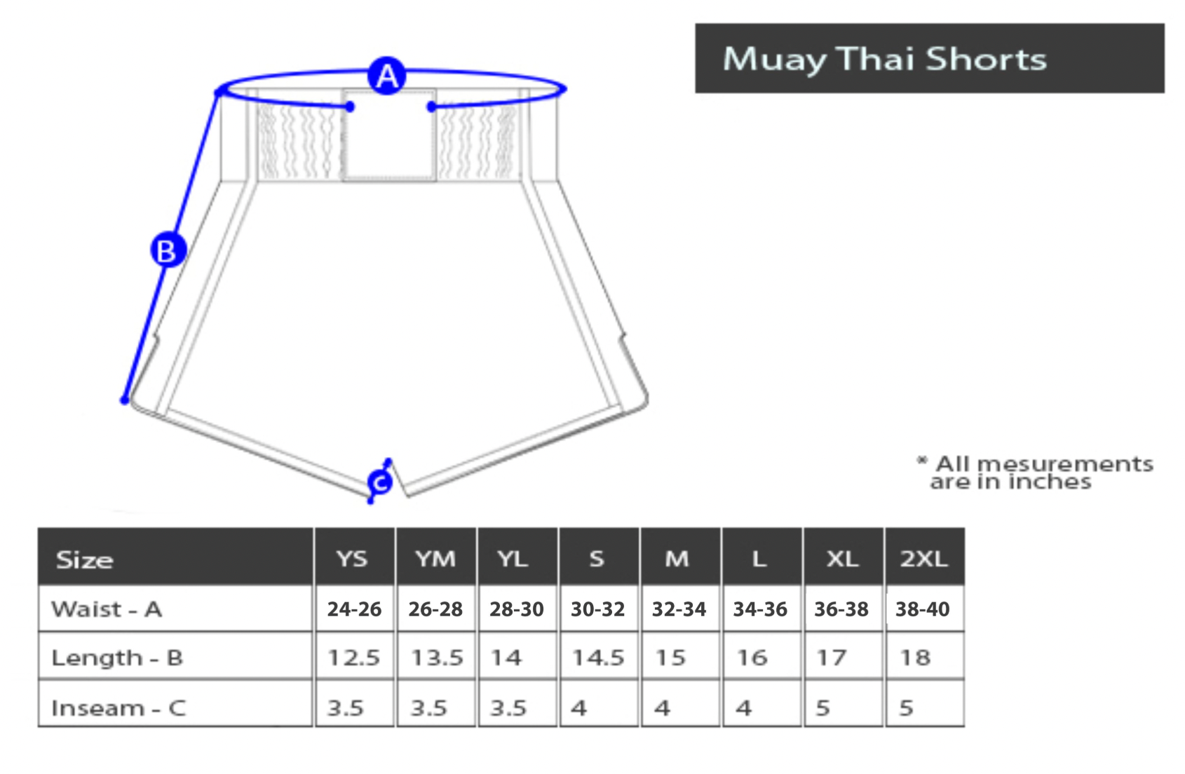 Combat Corner CRNR Muay Thai Shorts