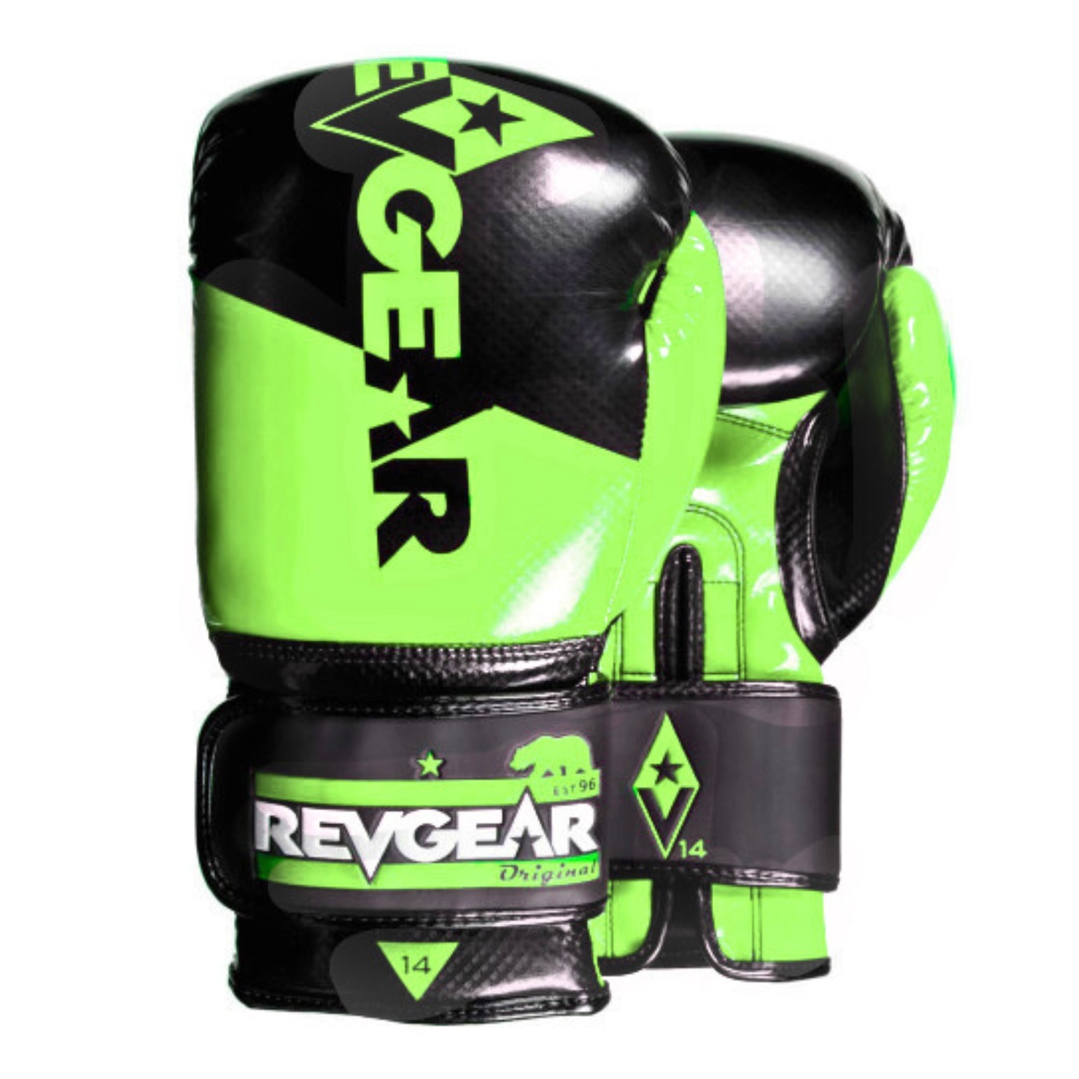 Revgear Pinnacle Boxing Gloves - Lime Green/Black