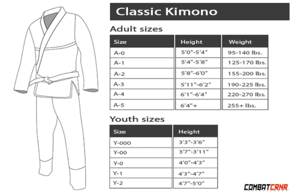 Combat Corner Classic Brazilian Jiu Jitsu GI + Free White Belt