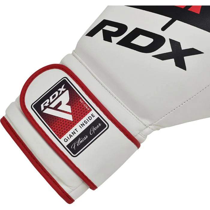 RDX F7 Ego Boxing Gloves - Red and White - 16oz
