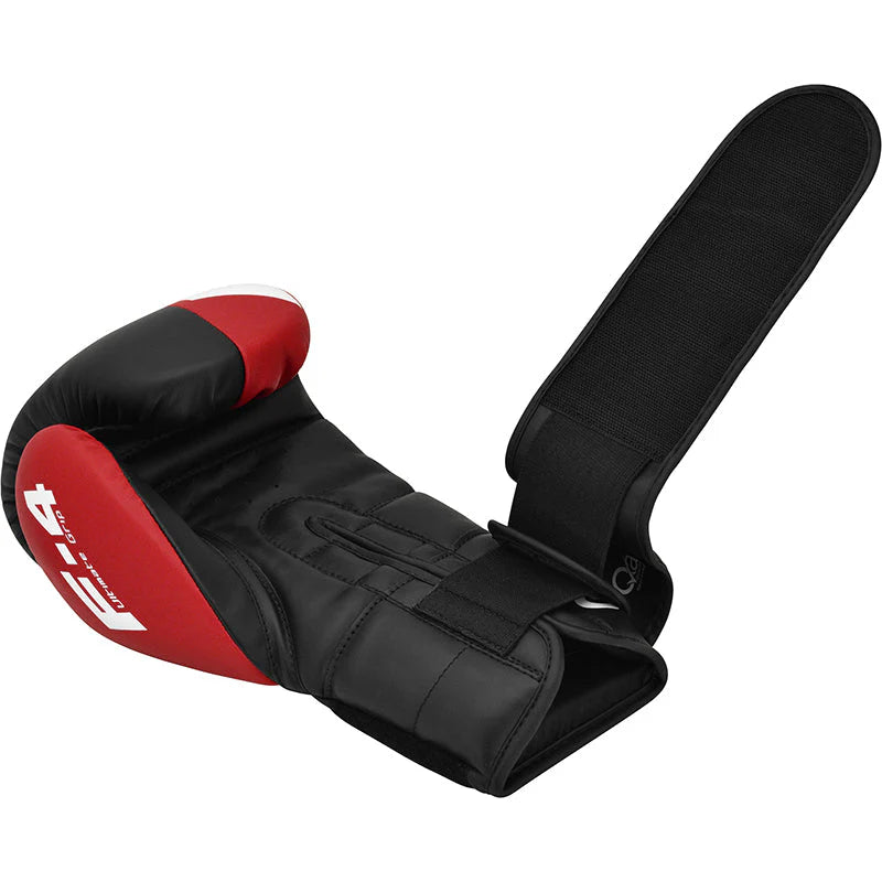 RDX F4 Boxing Sparring Gloves Hook & Loop - Red/Black