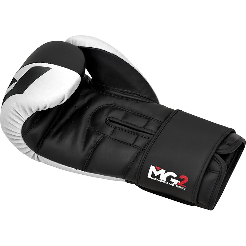 RDX F4 Boxing Sparring Gloves Hook & Loop - White/Black