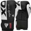 RDX F4 Boxing Sparring Gloves Hook & Loop - White/Black