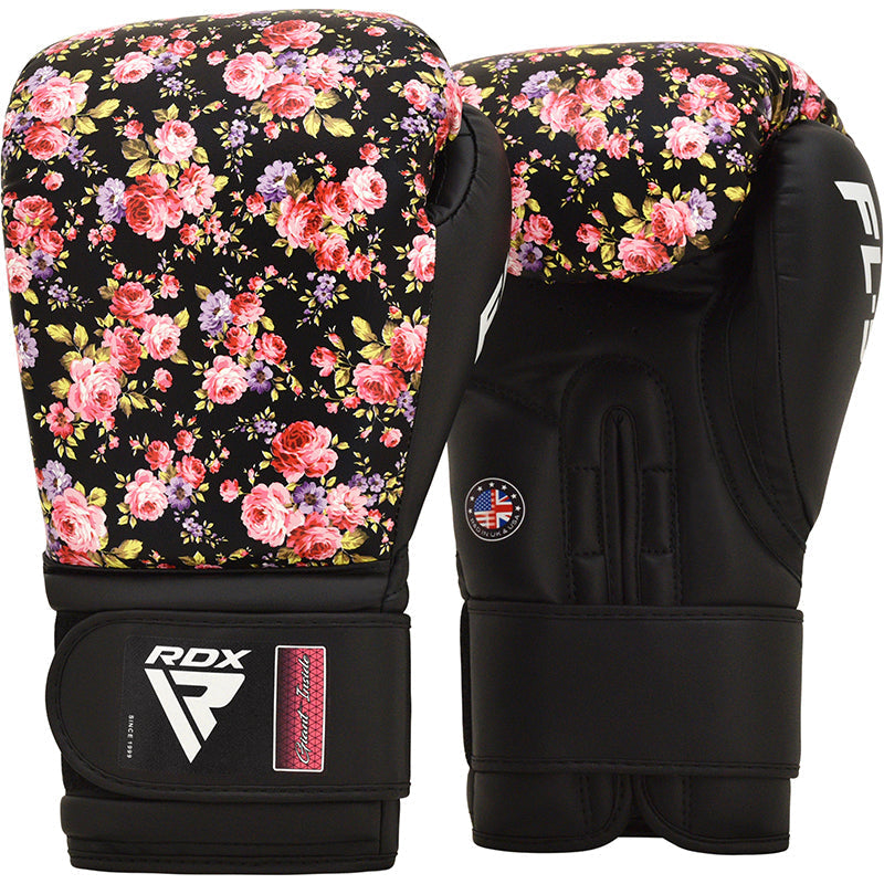 RDX FL5 Floral Boxing Gloves - Black