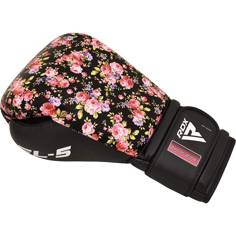 RDX FL5 Floral Boxing Gloves - Black