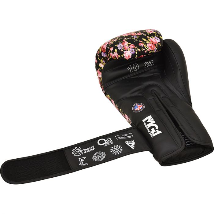 RDX FL5 Floral Boxing Gloves - Black