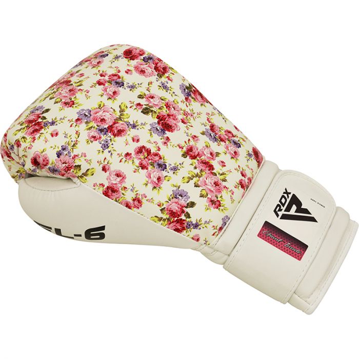 RDX FL6 Floral Boxing Gloves - White