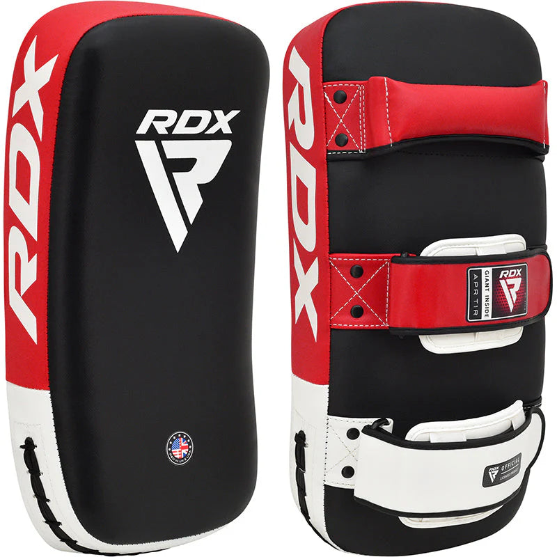 RDX T1 Curved Thai Kick Pad Pair - RED/BLACK