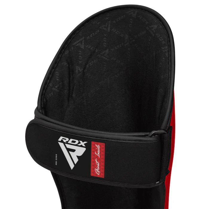 RDX T1 Leather Shin Pad - Red