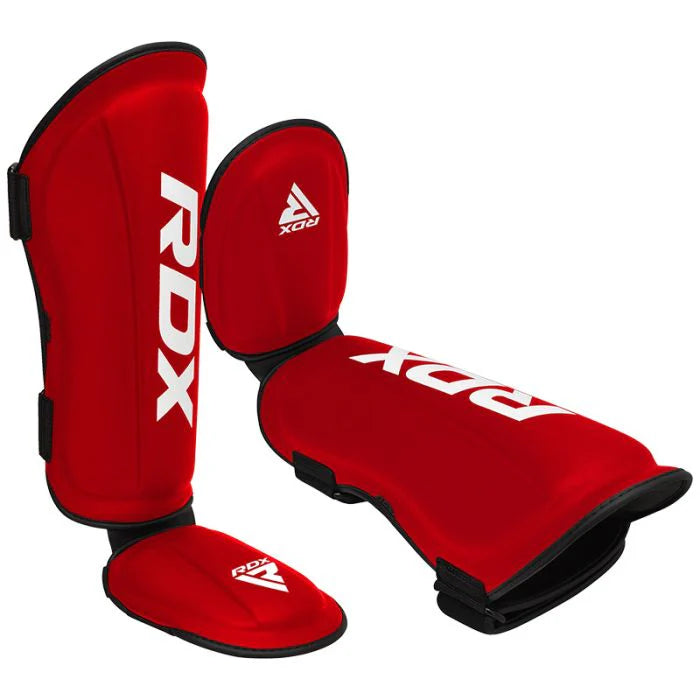 RDX T1 Leather Shin Pad - Red