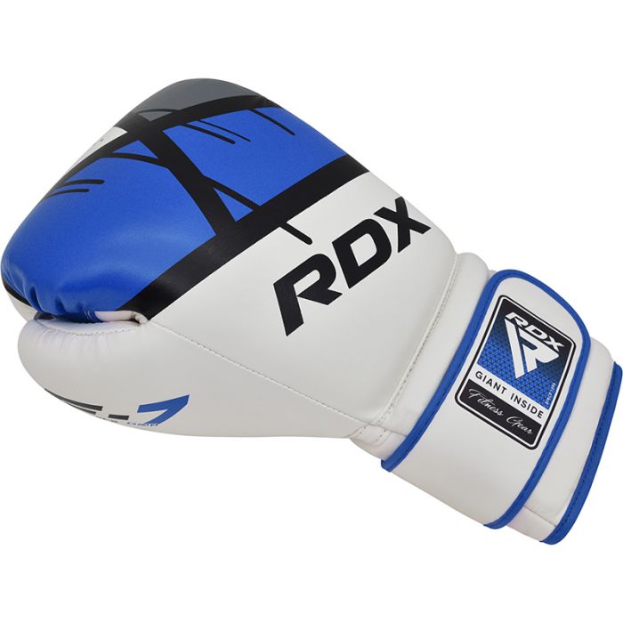 RDX F7 Boxing Sparring Gloves Hook & Loop - Blue/White
